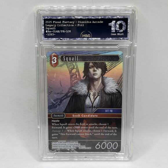 Squall PR-108 Full Art Foil Promo Final Fantasy FFTCG Graded 10 Gem Mint Card - Picture 1 of 2